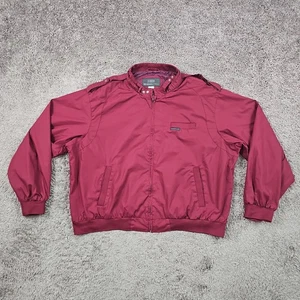 Members Only Jacket Mens 3XL Red Bomber Full Zip Lined Iconic Racer Long Sleeve - Picture 1 of 11
