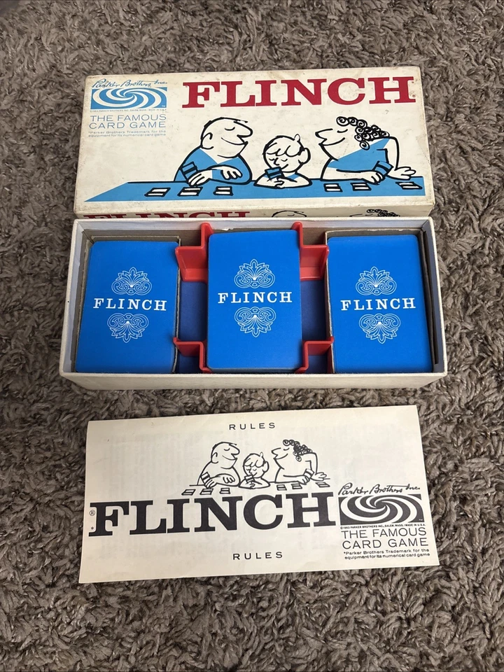 Vintage 1963 Flinch Card Game Parker Brothers Complete Cards & Instructions - Image 1 of 1