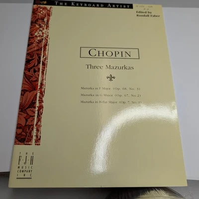 Chopin Three Mazurkas Piano Sheet Music Book Randall Faber Keyboard Artist F2 - Image 1 of 4