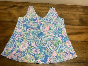Lilly Pulitzer V-Neck Gigi Tank Top Starfish Casual Medium - Picture 1 of 8
