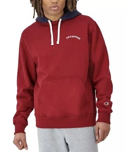 XXL Champion Powerblend Fleece-Hoodie für Herren neu mit Etikett blau weinrot UVP $ 50 - Bild 1 von 3