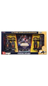 Bburago 1:43 Formula Oracle Red Bull 4-Time World Champion Max Verstappen 4PK - Picture 1 of 1