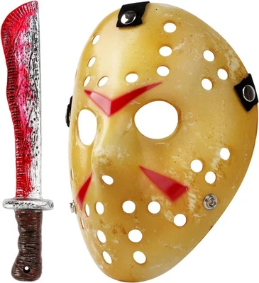 The Friday 13th Halloween Cosplay Mask Machete Costume Halloween Horror - Image 1 of 4