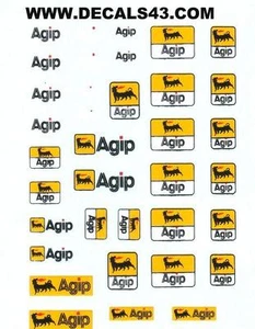 decals decalcomanie pour agip 1/24 valable 1/18 - Picture 1 of 1