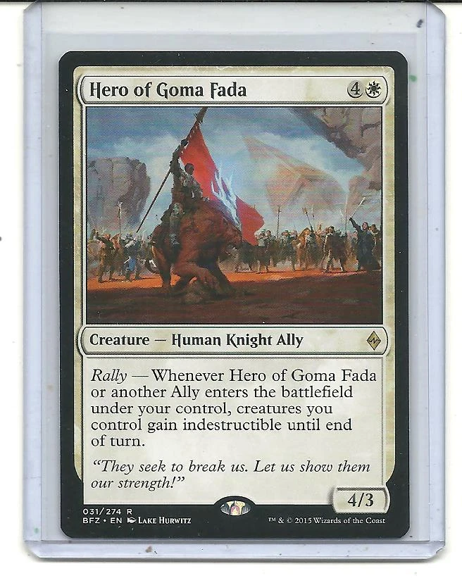 Hero of Goma Fada Battle for Zendikar Regular