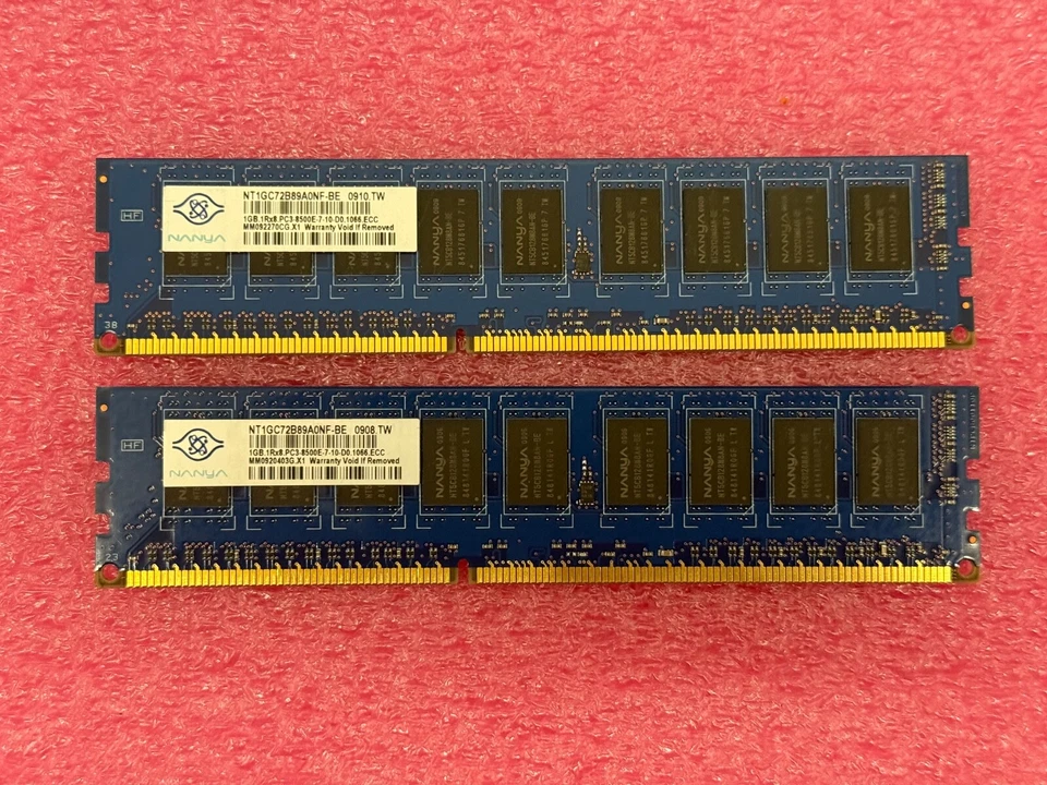 2GB 2x 1GB PC3-8500E DDR3 ECC Server RAM - Image 1 of 1