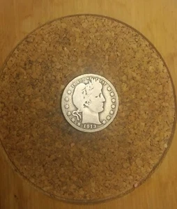 Moneda de Estados Unidos 1913 D 25C Barber Quarter 90 % de plata BQ243 ANTIGUA ""TUCK"" ENVÍO GRATUITO  - Imagen 1 de 2