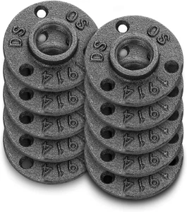 10er Pack 3/4" Gusseisen Bodenflansch, Certbuy 3/4 schwarz Rohr Dekor Flansch Rohr Fi - Bild 1 von 12