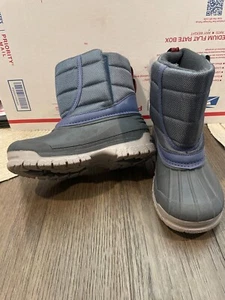 Oshkosh Snow Rain Boots Toddler Boys Sz 11 | Gray Green Blue - Picture 1 of 8