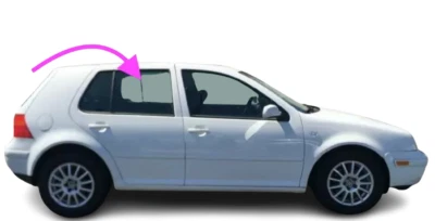 Se adapta a: Volkswagen Golf 1999-2006 nuevo pasajero 4 puertas puerta trasera derecha ventana vidrio Foto 1 de 4