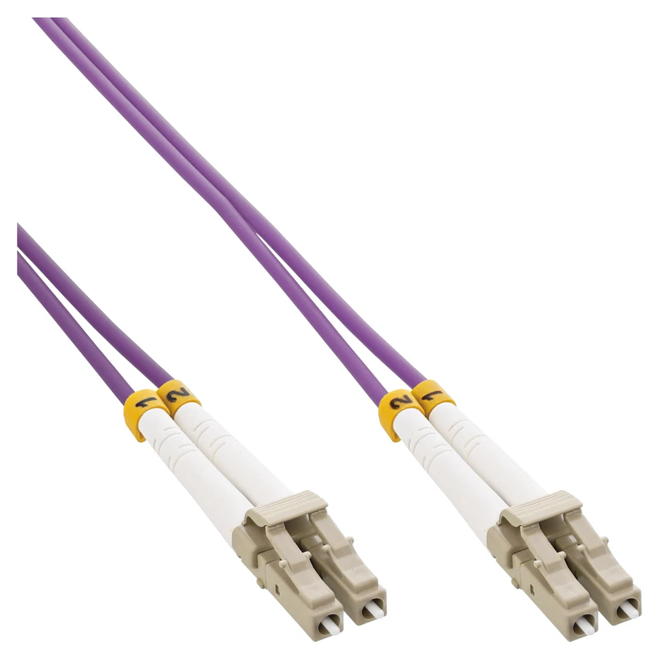 InLine® LWL Duplex Kabel, LC/LC, 50/125µm, OM4, 0,5m - Bild 1 von 1