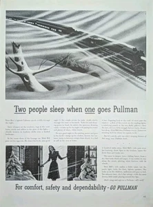 1943 Vintage Pullman Standard Druck Anzeige, Züge, Eisenbahn Schlafwagen - Bild 1 von 1