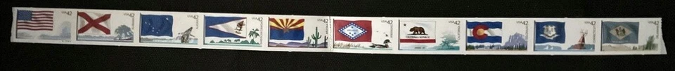 SCOTT 4282a 42 CENT FLAGS OF OUR NATION COIL STRIP OF 10 MNH FREE SHIPPING - Image 1 of 1
