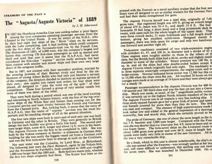 AUGUSTA / AUGUSTE VICTORIA (1889) SEA BREEZES mag review of this ship April 1961 - Picture 1 of 4