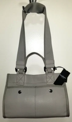 Botkier NewYork BEDFORD BITE SIZE 23F2827-ALSV Leather Silver GreyMD Satchel NWT - Image 1 of 4