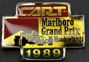 ‘89 Marlboro Grand Prix Meadowlands CART IndyCar Team Penske Hat Lapel Pin NEW - Picture 1 of 4