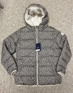 NWT GAP Kids Girls ColdControl Max Water Resistant Leopard Puffer Outerwear XL - Picture 1 of 11