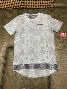 Nike Men's QT S+ AM Smoking T-SHIRT Grey/HotLava 717351-012 NEW - Picture 1 of 5