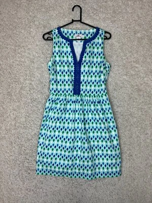 Vestido Vineyard Vines para mujer talla 4 azul verde sin mangas preppy resort vacaciones Foto 1 de 4