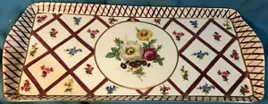 Porcelain - Peint a la main - Paris Royal - Cake Plate Tray - Gold edges - Picture 1 of 5