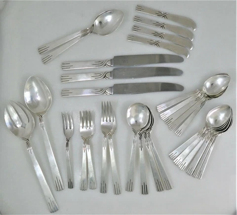 RARE Pedro Castillo Sterling Silver Flat Set - Spratling & Aguilar Maestro 32 pc Cover