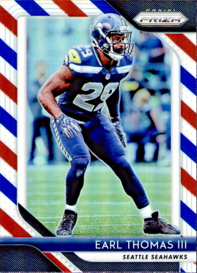 2018 Panini Prizm Earl Thomas III Red White and Blue Prizm #20 - Image 1 of 1