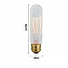 T10 Tube Shaped Amber Glass Bulb E27 Screw 40W Edison Dimmable 220V Bulbs 2300K