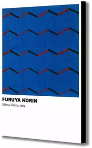 Blue Pattern by Furuya Korin (1904) - Canvas Wall Art Framed Print - Picture 1 of 5