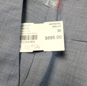 $695 New ELEVENTY Wool Stretch Dress Pants Women 00 EU 36 Denim Blue ITALY MADE - Picture 1 of 8