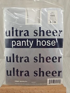 Ultra Sheer Womens White Panty Hose One Size 200L 5'-5'9" 100-160lbs - Picture 1 of 3