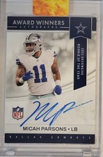 MICAH PARSONS 2022 IMPECCABLE AWARD WINNERS ROTY AUTOGRAPH AWA-MP ON-CARD AUTO