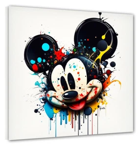 Mickey Mouse Face Abstract Art Pop Modern Picture Top Mural Current Art GR58 - Picture 1 of 2