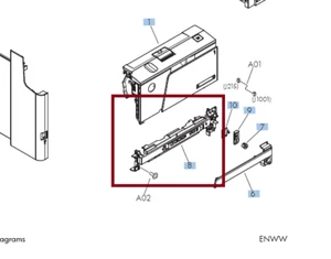 RC3-2532 HP LaserJet Pro 400 M425dn M401 Front Inner Cover - Picture 1 of 2