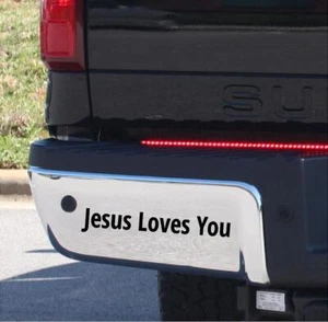 "Jesus Loves You" Christian Vinyl Decal Sticker - Car Truck Door Window Bumper - Picture 1 of 10