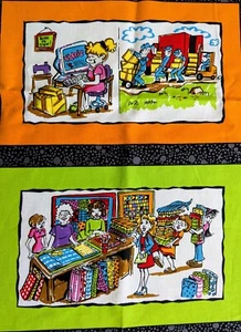 'Fabricholics Forever' Fabric Panel - Quilt Country for Moda - 23.5" x 44" - Picture 1 of 4