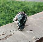 Seraphinite Coffin Gemstone Ring Solid 925 Sterling Silver All Size MO*
