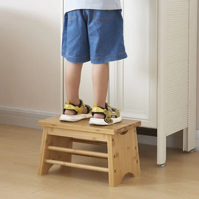 [en.casa] Tritthocker Trittschemel Trittbank Fußbank Hocker Schemel Tritt Bambus - Bild 1 von 4