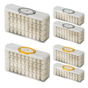 Refrigerator Dumpling Box 2-4 Layer Food Storage Container Stackable Organizer - Picture 1 of 18