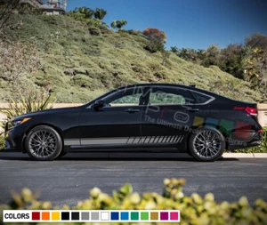 Calcomanía Pegatina Kit a Rayas Para Genesis G80 Gráficos Carreras Espejo Deportivo 2015 2021 - Imagen 1 de 4