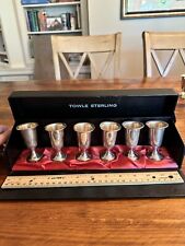 Sterling Silver Towle Cordial Goblets 6 Goblets in Box~3" High Weighted