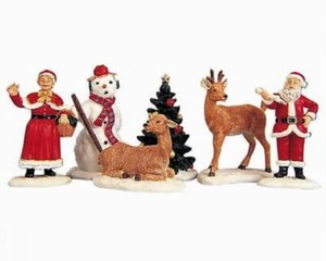 LEMAX SANTAS WONDERLAND SANTAS CHRISTMAS FAMILY LOT 263 NIB 6 PC SET - Picture 1 of 2