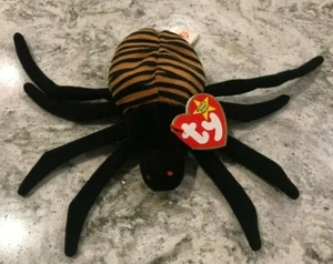 RARE Ty Beanie Baby Spinner Spider Errors Retired Original PVC Pellets AMAZING - Picture 1 of 8