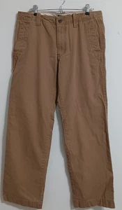 Pantalone uomo Eddie Bauer 34 x 32 marrone kaki casual chino 100% cotone - Foto 1 di 20