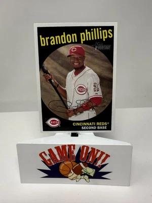 2008 Topps Heritage Brandon Phillips SP VAR Black Ink Back Card #335 - Image 1 of 2