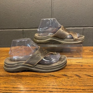 Y2K 90’s Vintage Skechers Chunky Brown Leather Platform Sandals Women’s 8 - Picture 1 of 7