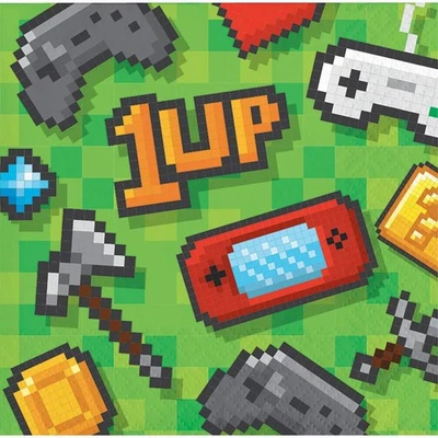 Creative Party PC336037 Video Game Party Controllers and Items Beverage Napkins- - Image 1 of 2