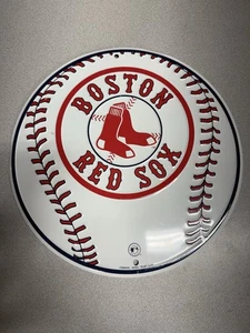 Boston Red Sox Embossed Metal Round Sign $14.95 - Picture 1 of 6