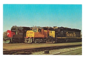 Union Southern Pacific & Santa Fe Railroads Locomotive Los Angeles Postcards - Picture 1 of 2