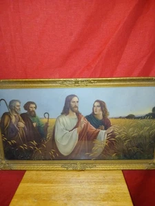 Religiöser Kunstdruck, Jesus und seine Jünger. - Bild 1 von 8