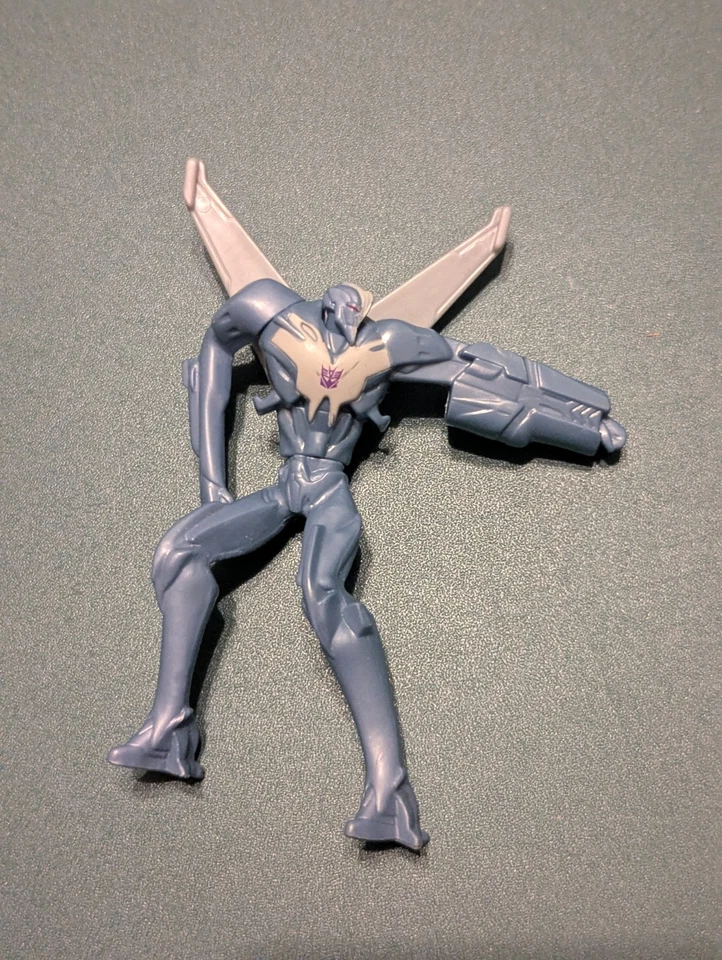 Hasbro 2013 Transformers Happy Meal Toy Silver Robot Airplane Action Figure Toy - Image 1 of 3